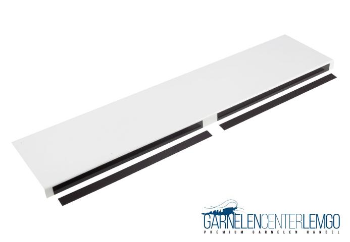 Exclusiv Doppel Blende Weiß, satiniert / Lichtblende, ideal für 20er Beckenhöhe