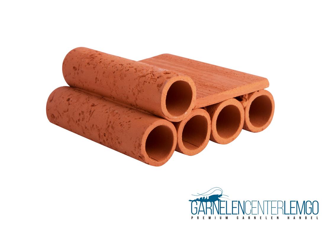 5er-Röhren mit Plattform terracotta