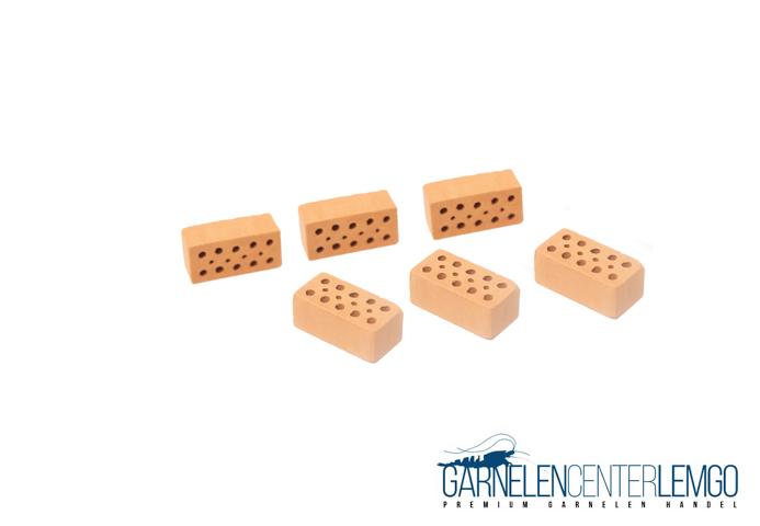 Garnelen Mini-Ziegel terracotta - 12 Stück