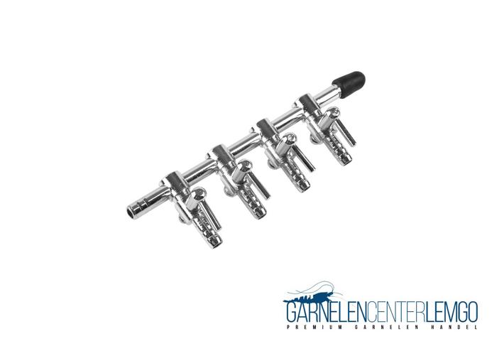 4-fach Lufthahn / Luftverteiler 4/6mm - Aqua Nova